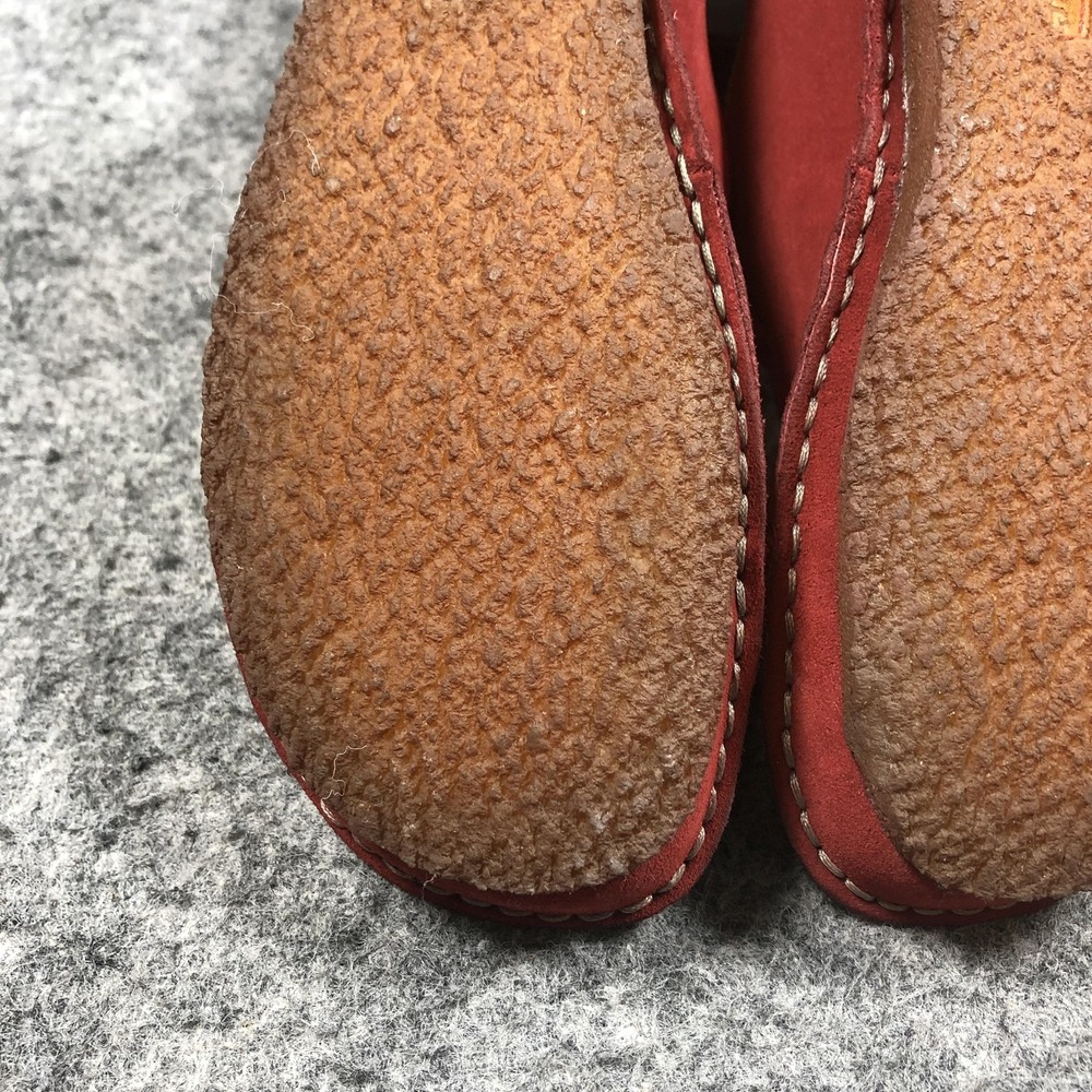 Clarks Ashton Originals Shoes Mens 7 Red Suede Crepe Sole Lace Up Casual Oxfords - Picture 13 of 16